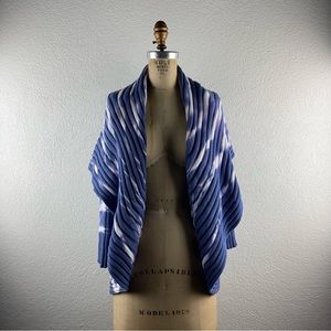 Pure Handknit l S/M Purple Tender Tie Dye Rib Knit Long Sleeve Cardigan Sweater